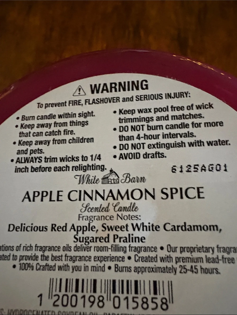 Nwt “Apple Cinnamon Spice” New 2 Toned Look from White Barn